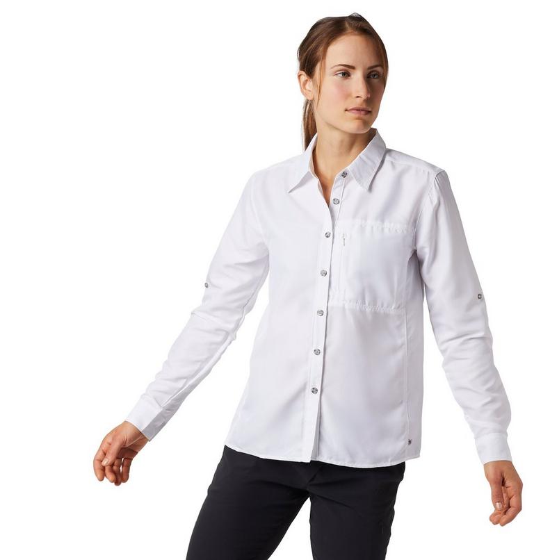 Women's Canyon Long Sleeve Shirt, Color: White, image 1