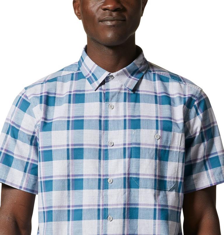 Men's Big Cottonwood Short Sleeve Shirt, Color: Glacial Sliding Window Plaid, image 4