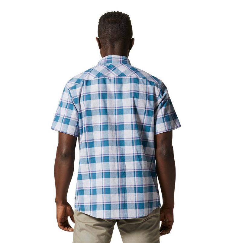 Men's Big Cottonwood Short Sleeve Shirt, Color: Glacial Sliding Window Plaid, image 2