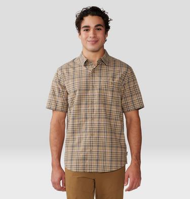 Men's Big Cottonwood Short Sleeve Shirt, Color: Moab Tan Canopy Plaid, image 9