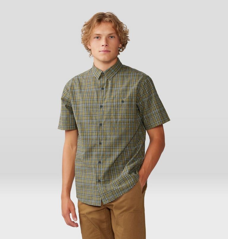 Chemise à manches courtes Big Cottonwood Homme, Color: Combat Green Canopy Plaid, image 5