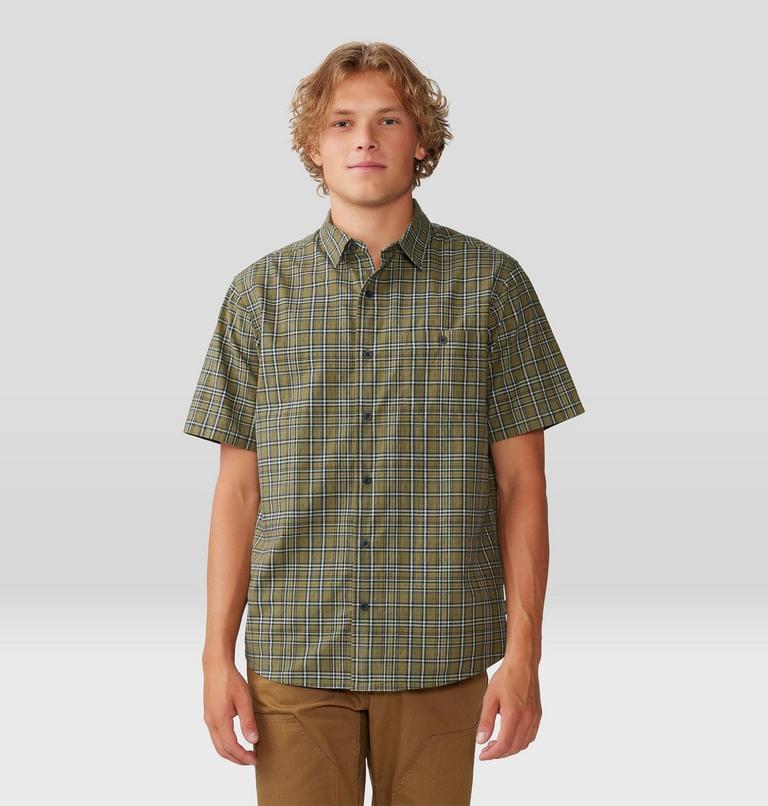 Chemise à manches courtes Big Cottonwood Homme, Color: Combat Green Canopy Plaid, image 6
