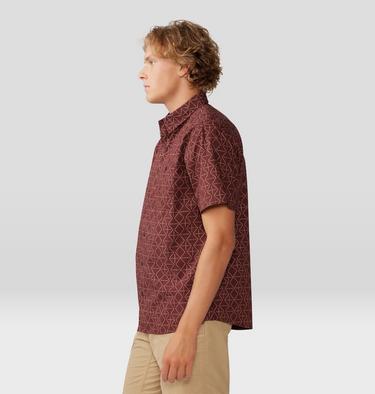 Men's Big Cottonwood Short Sleeve Shirt, Color: Washed Raisin Dot Geo Print, image 15