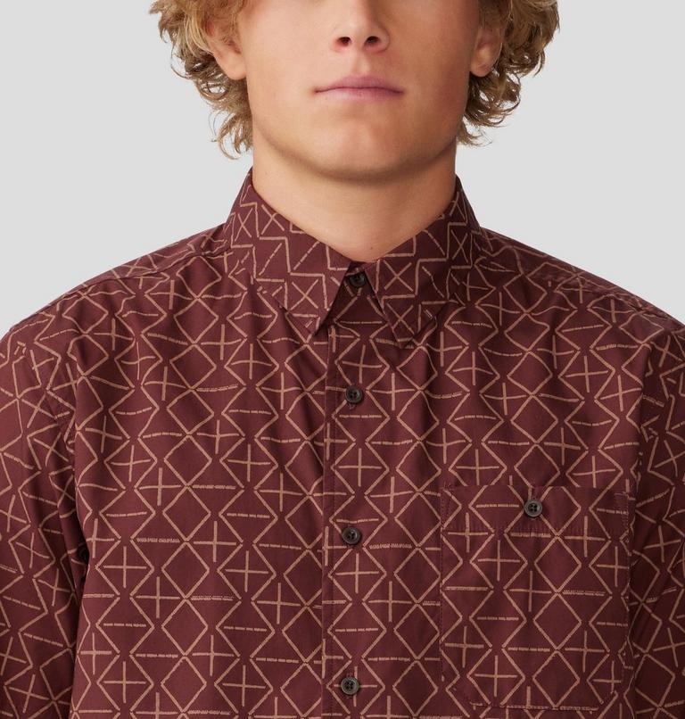 Chemise à manches courtes Big Cottonwood Homme, Color: Washed Raisin Dot Geo Print, image 4