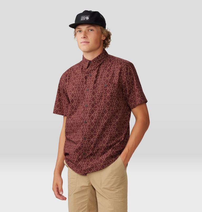 Chemise à manches courtes Big Cottonwood Homme, Color: Washed Raisin Dot Geo Print, image 5