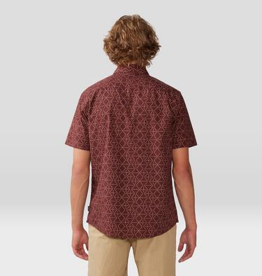 Men's Big Cottonwood Short Sleeve Shirt, Color: Washed Raisin Dot Geo Print, image 14