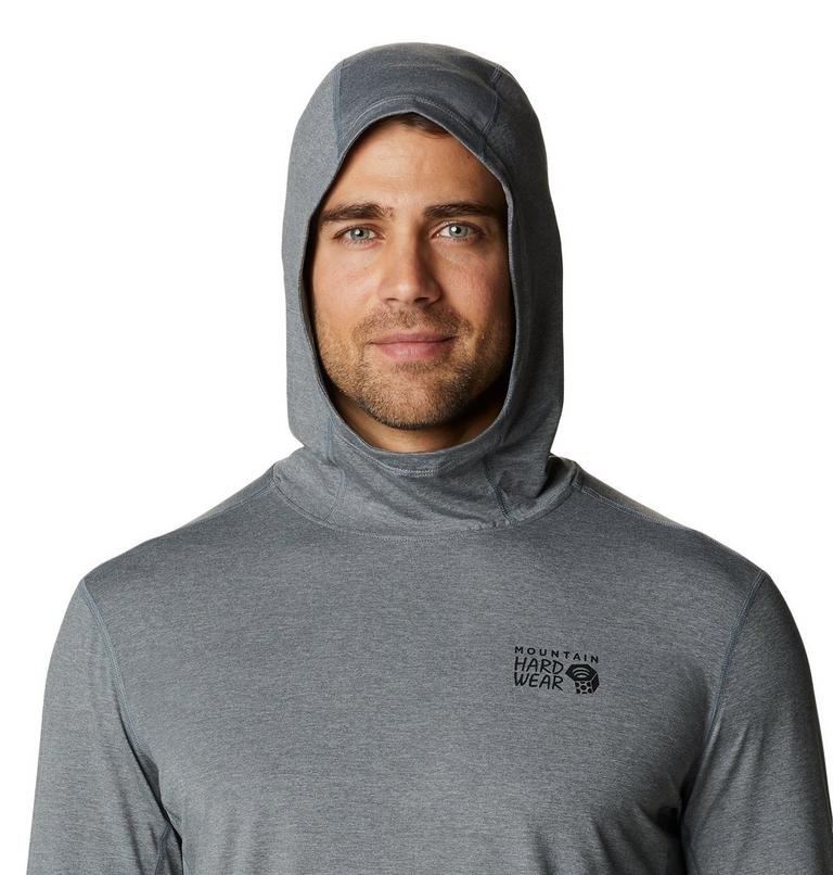 Men's Crater Lake Long Sleeve Hoody, Color: Light Storm Heather, image 4