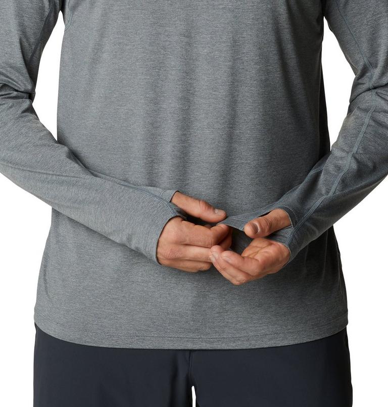 Men's Crater Lake Long Sleeve Hoody, Color: Light Storm Heather, image 5