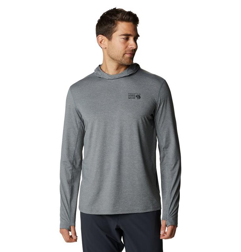 Men's Crater Lake Long Sleeve Hoody, Color: Light Storm Heather, image 1