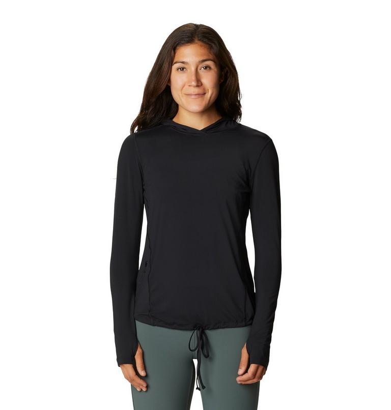 Women's Crater Lake Long Sleeve Hoody, Color: Black, image 1