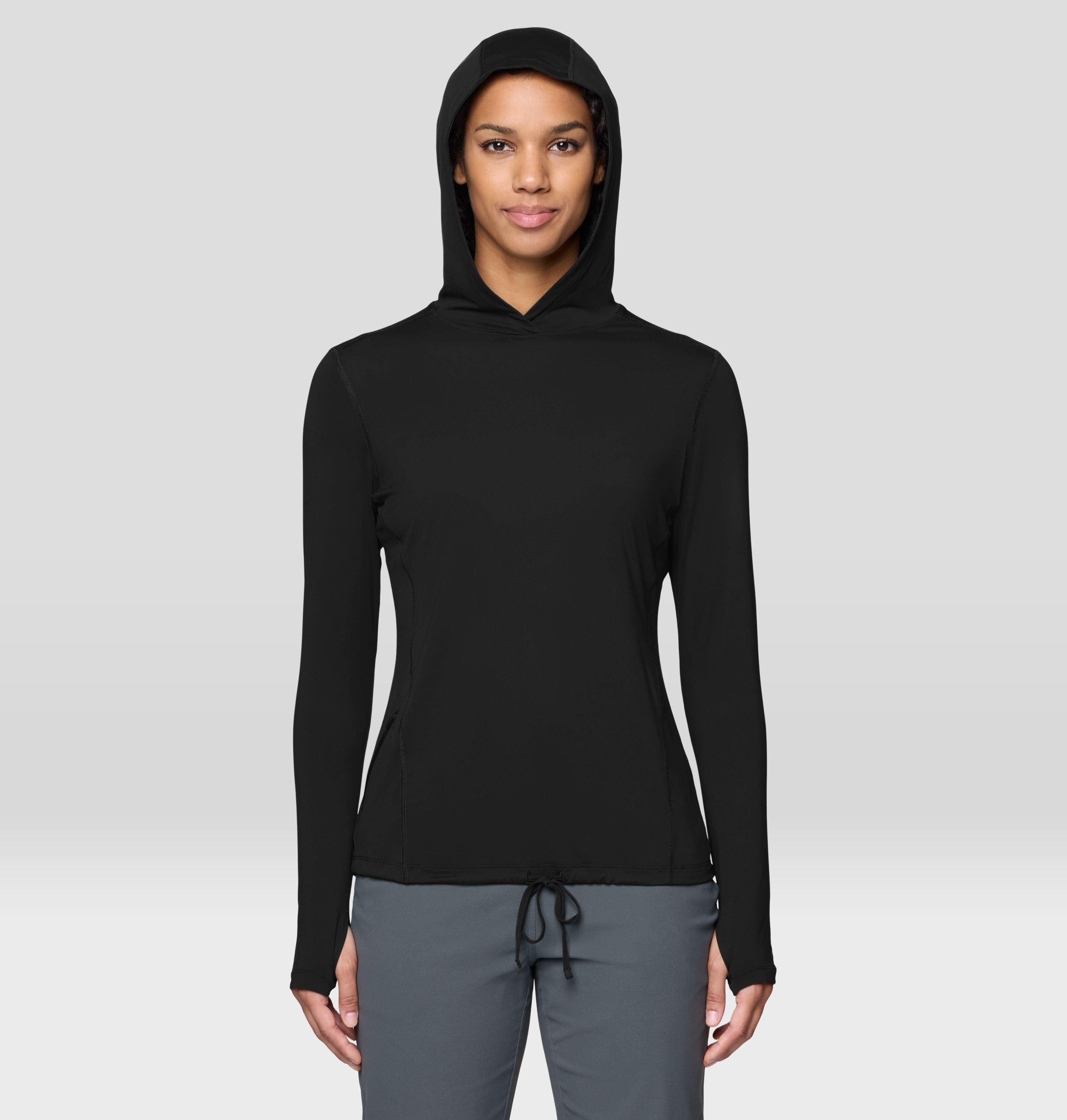 Mountain Hardwear Women's Crater Lake Long Sleeve Hoody - L - Black