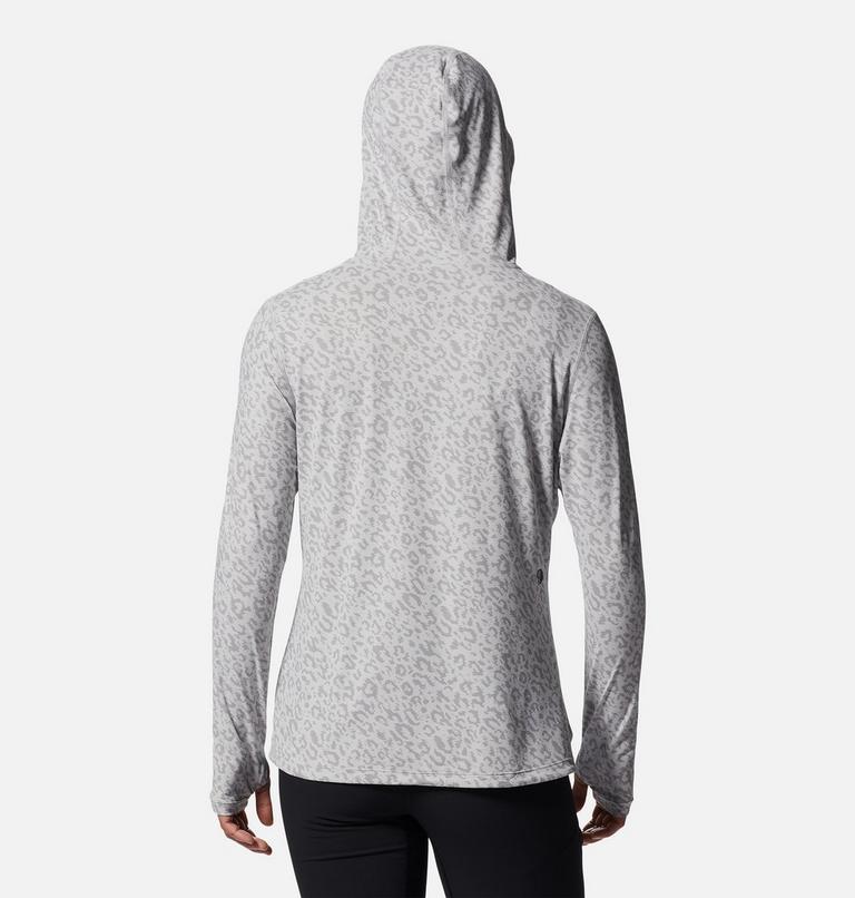 Women's Crater Lake Long Sleeve Hoody, Color: Grey Ice Wildcat Print, image 2