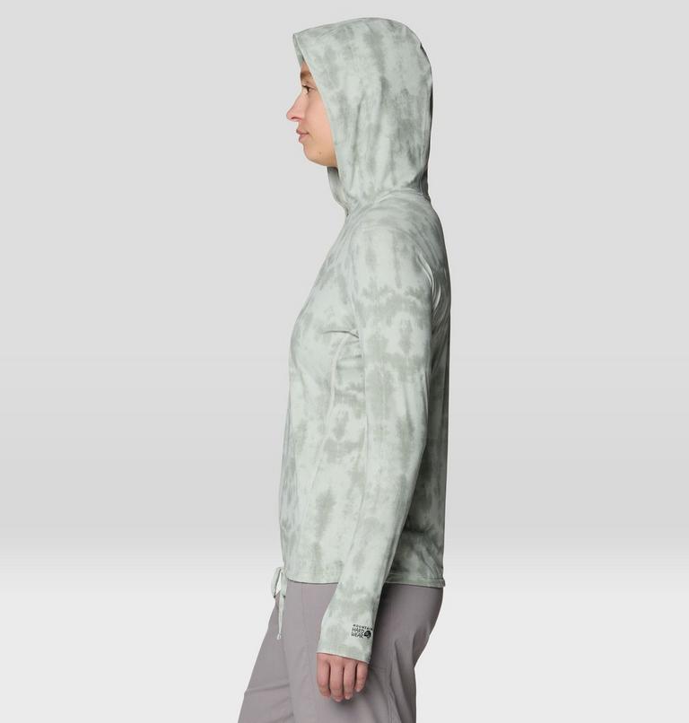 Women's Crater Lake Long Sleeve Hoody, Color: Gamma Grey Shadowdye XS Print, image 4