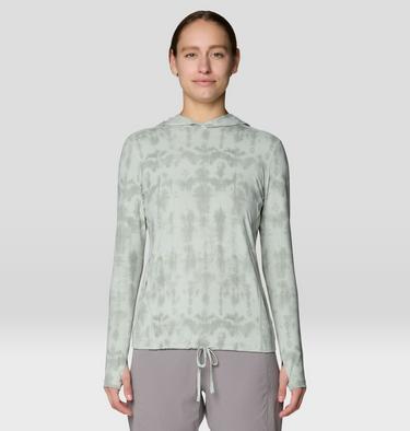 Women's Crater Lake Long Sleeve Hoody, Color: Gamma Grey Shadowdye XS Print, image 5