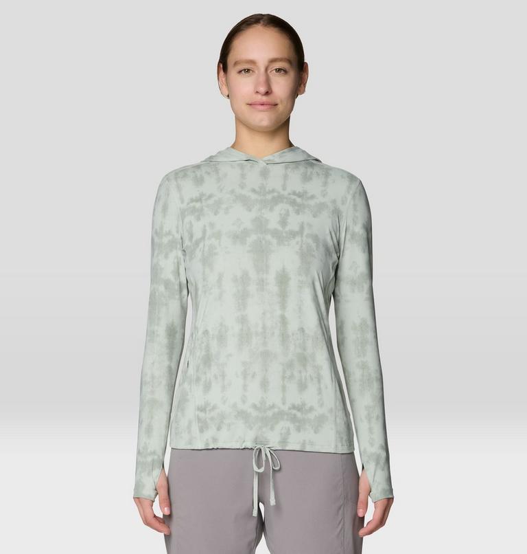 Women's Crater Lake Long Sleeve Hoody, Color: Gamma Grey Shadowdye XS Print, image 1