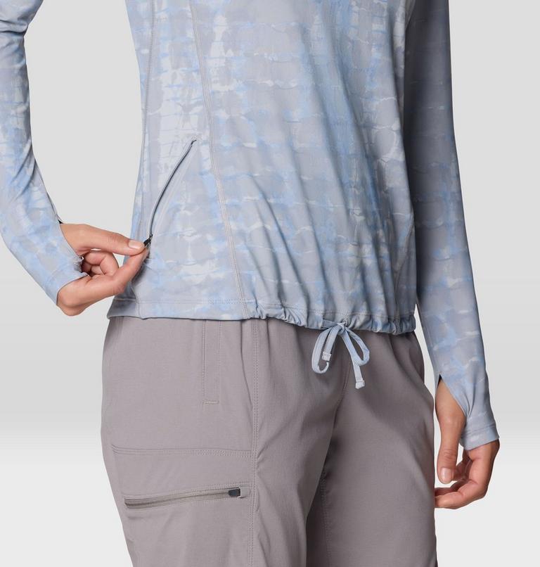 Women's Crater Lake Long Sleeve Hoody, Color: Glacial Prismatic Print, image 6