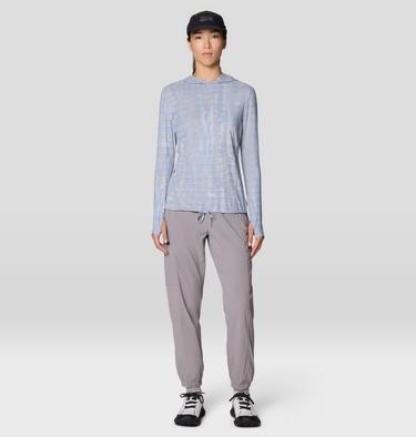 Women's Crater Lake Long Sleeve Hoody, Color: Glacial Prismatic Print, image 4