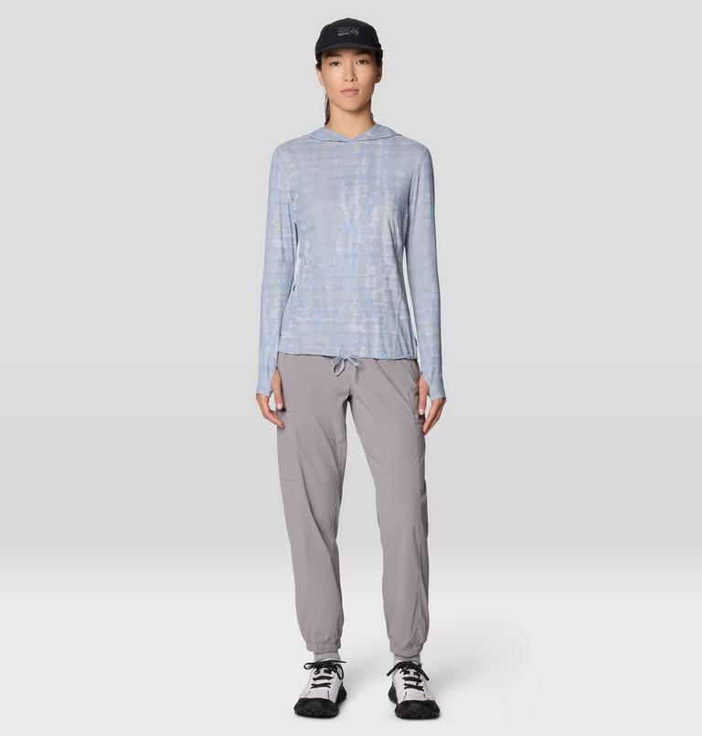 Women's Crater Lake Long Sleeve Hoody, Color: Glacial Prismatic Print, image 2