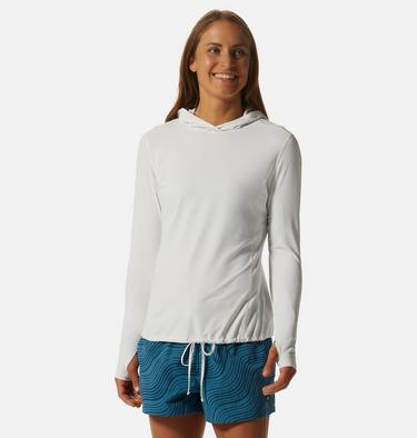 Women's Crater Lake Long Sleeve Hoody, Color: Fogbank, image 21