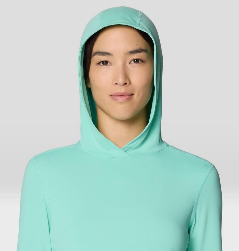 Women's Crater Lake Long Sleeve Hoody, Color: Icy Teal, image 6