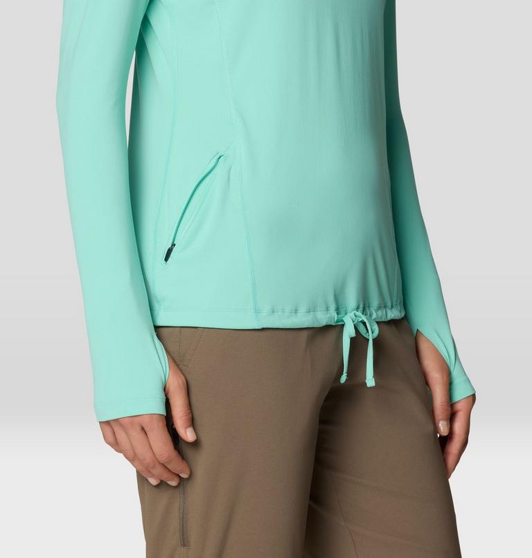 Women's Crater Lake Long Sleeve Hoody, Color: Icy Teal, image 7