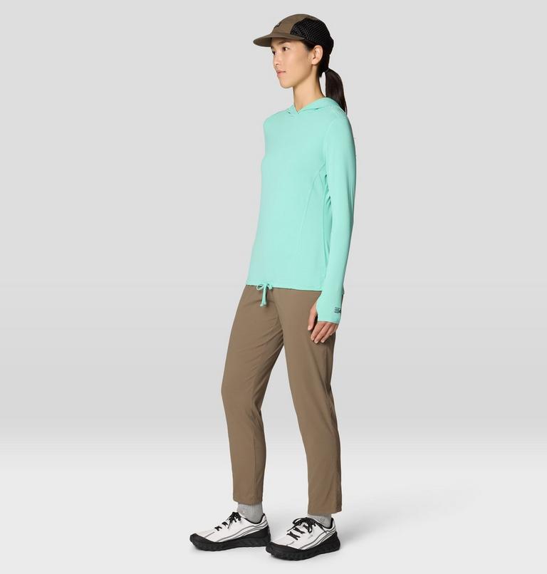 Women's Crater Lake Long Sleeve Hoody, Color: Icy Teal, image 2