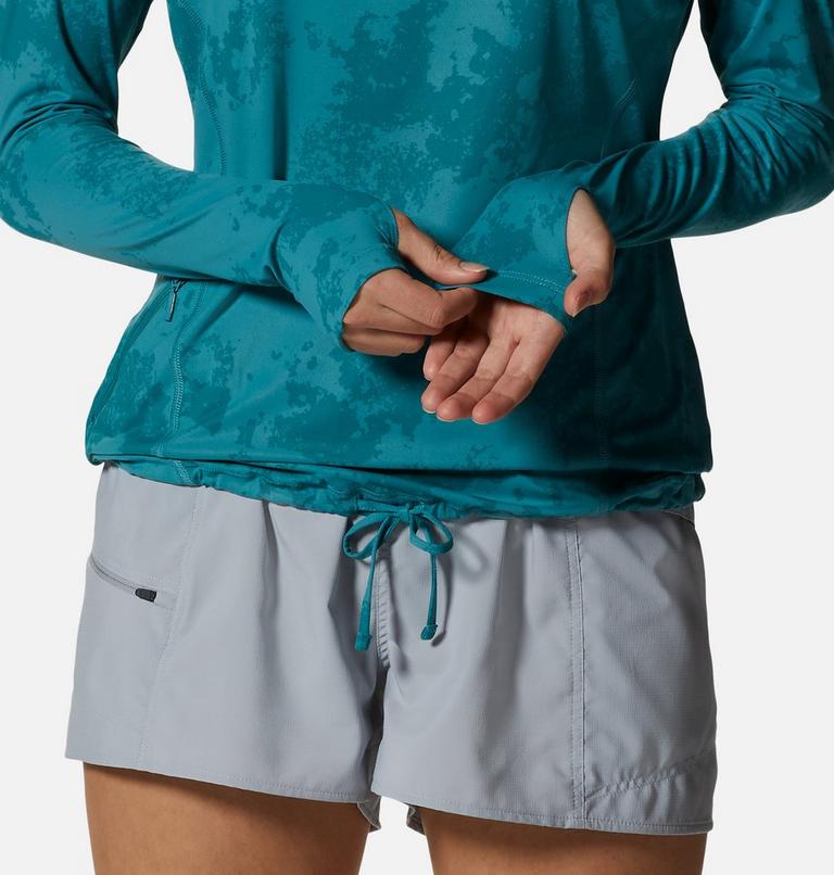 Femme Crater Lake Manches longues Chandail à capuchon, Color: Palisades Scatter Dye Print, image 5