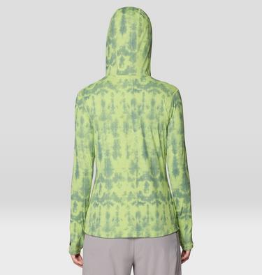 Women's Crater Lake Long Sleeve Hoody, Color: Bright Lichen Shadowdye XS Print, image 14