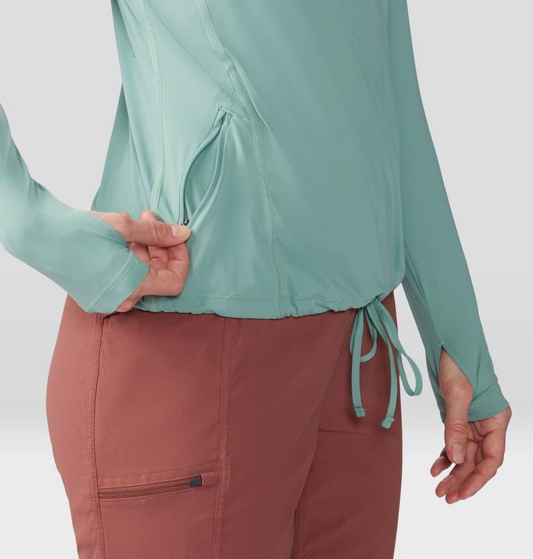 Women's Crater Lake Long Sleeve Hoody, Color: Lichen Green, image 5