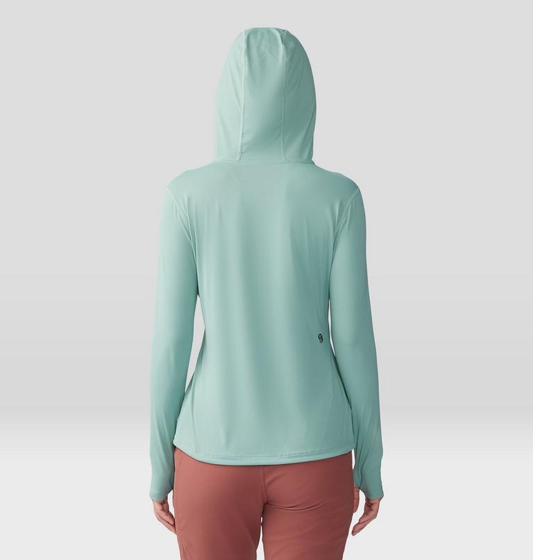 Women's Crater Lake Long Sleeve Hoody, Color: Lichen Green, image 2