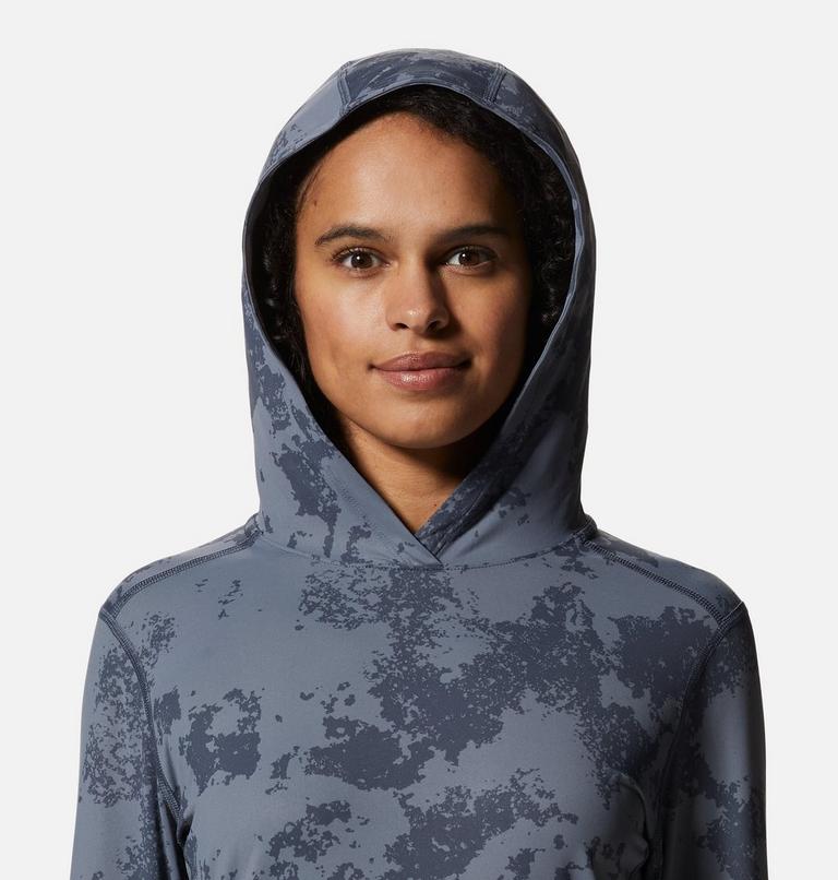 Chandail &agrave; capuchon manches longues Crater Lake, Color: Blue Slate Scattered Dye Print, image 4