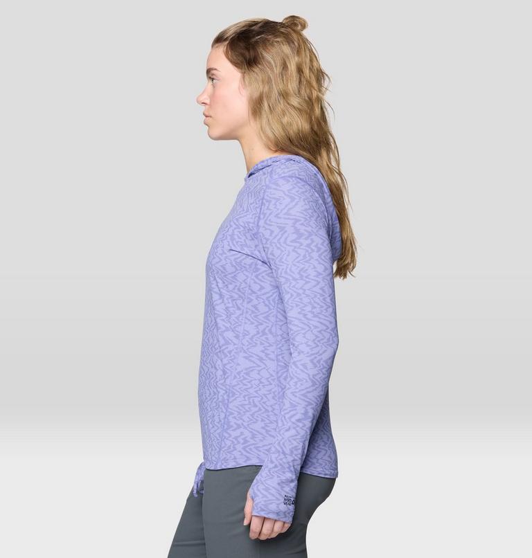 Women's Crater Lake Long Sleeve Hoody, Color: Avid Peaks Print, image 4