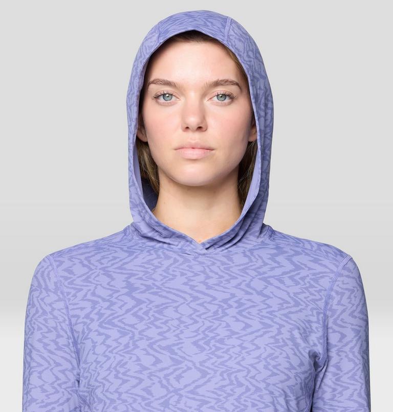 Women's Crater Lake Long Sleeve Hoody, Color: Avid Peaks Print, image 6