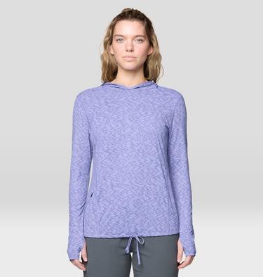 Women's Crater Lake Long Sleeve Hoody, Color: Avid Peaks Print, image 13