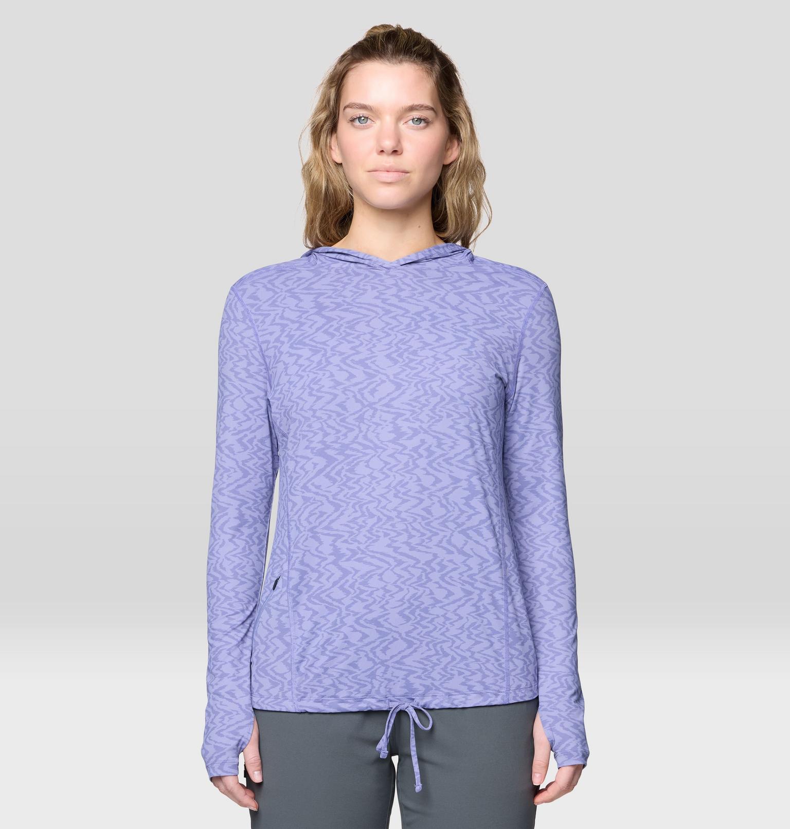 Mountain Hardwear Women's Crater Lake Long Sleeve Hoody (Avid Peaks Print, M)