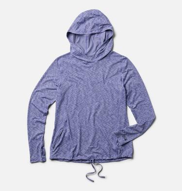 Women's Crater Lake Long Sleeve Hoody, Color: Avid Peaks Print, image 14