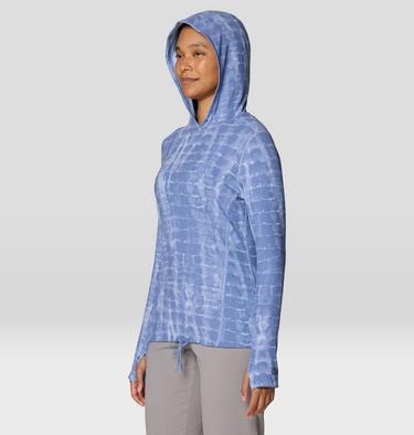 Women's Crater Lake Long Sleeve Hoody, Color: Best Coast Blue Prismatic Print, image 16