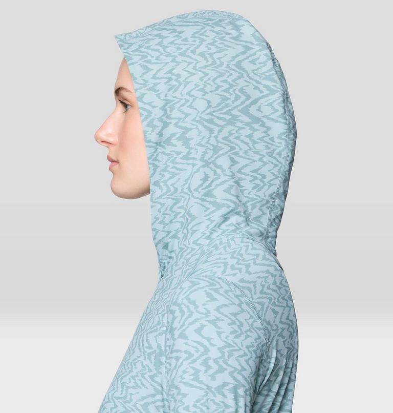 Women's Crater Lake Long Sleeve Hoody, Color: Ice Shadow Peaks Print, image 7