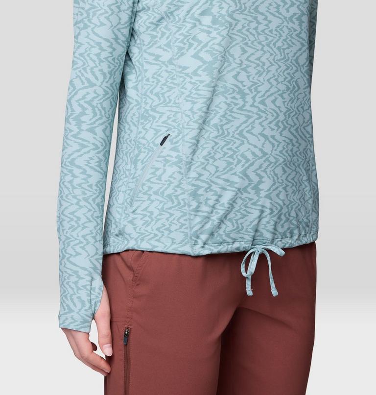 Women's Crater Lake Long Sleeve Hoody, Color: Ice Shadow Peaks Print, image 8