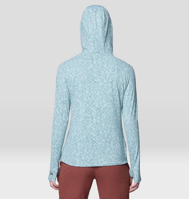 Women's Crater Lake Long Sleeve Hoody, Color: Ice Shadow Peaks Print, image 3