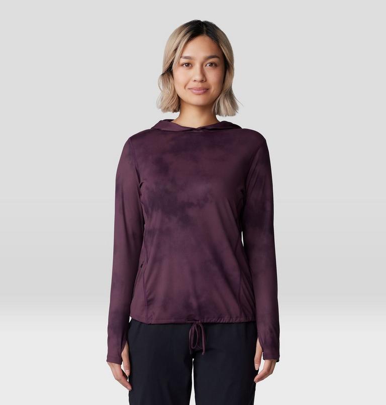 Chandail &agrave; capuchon manches longues Crater Lake, Color: Blackberry Clouds Print, image 1