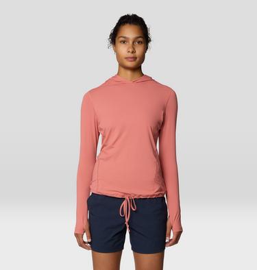 Women's Crater Lake Long Sleeve Hoody, Color: Fleurs, image 1