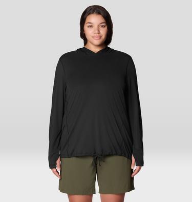 Women's Crater Lake Long Sleeve Hoody - Plus Size, Color: Black, image 9