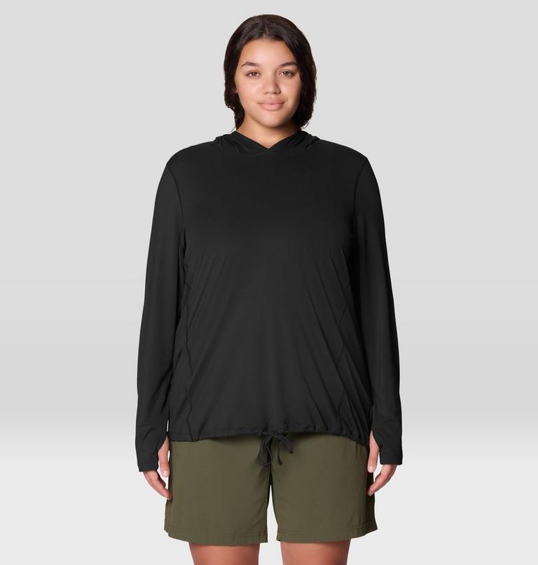 Women's Crater Lake Long Sleeve Hoody - Plus Size, Color: Black, image 1