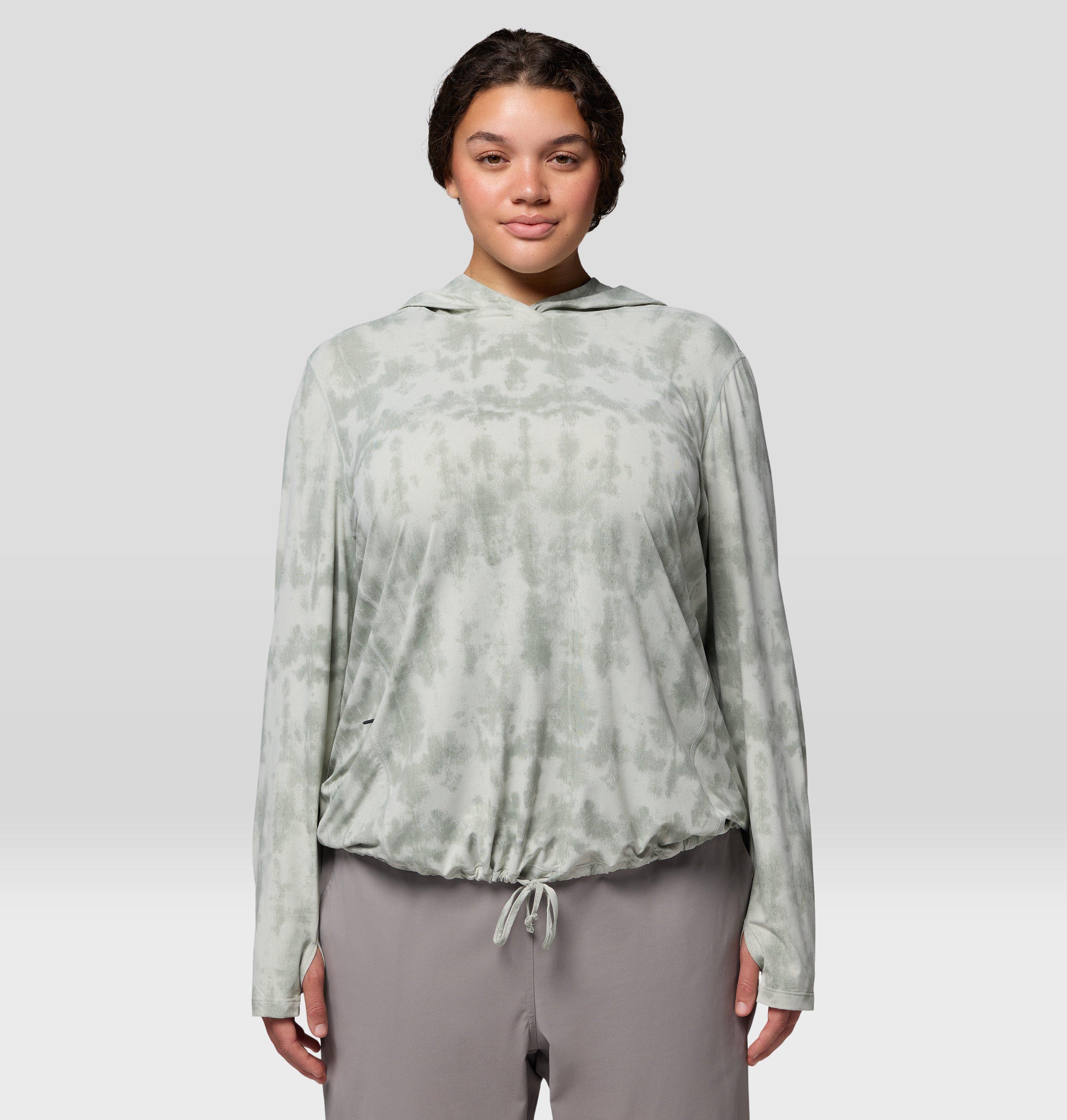 Mountain Hardwear Women's Crater Lake Long Sleeve Hoody - Plus Size - 1X - Grey