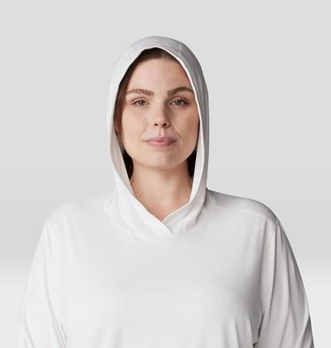 Women's Crater Lake Long Sleeve Hoody - Plus Size, Color: Fogbank, image 4