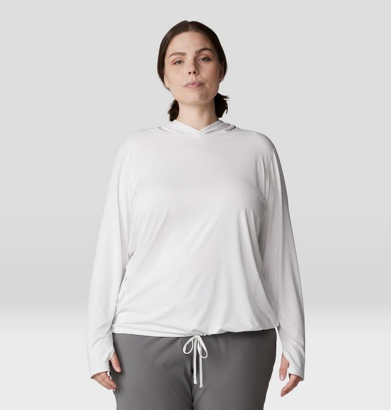 Women's Crater Lake Long Sleeve Hoody - Plus Size, Color: Fogbank, image 1