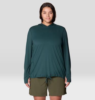 Women's Crater Lake Long Sleeve Hoody - Plus Size, Color: Verve, image 17