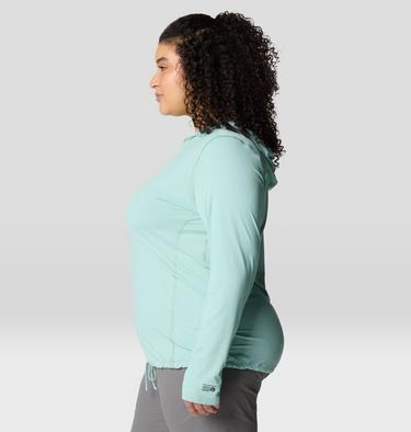 Women's Crater Lake Long Sleeve Hoody - Plus Size, Color: Icy Teal, image 8