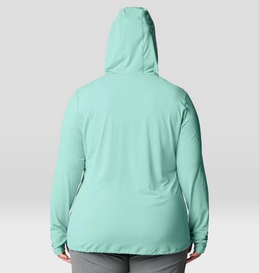Women's Crater Lake Long Sleeve Hoody - Plus Size, Color: Icy Teal, image 7